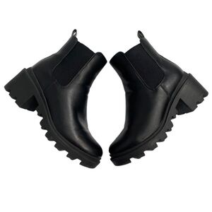FRENCH CONNECTION Jane Black Platform Ankle Booties Boots Women's Size 9 EU40